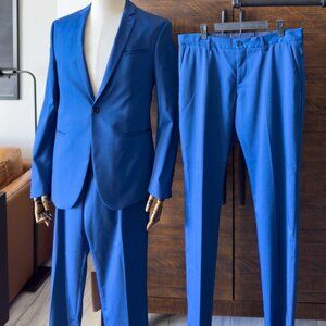 Zara Navy Suit 40 + extra pants 31+32: Like New
